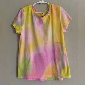 Old Navy Tie-Dye Short Sleeve Tee in Yellow, Pink, Green